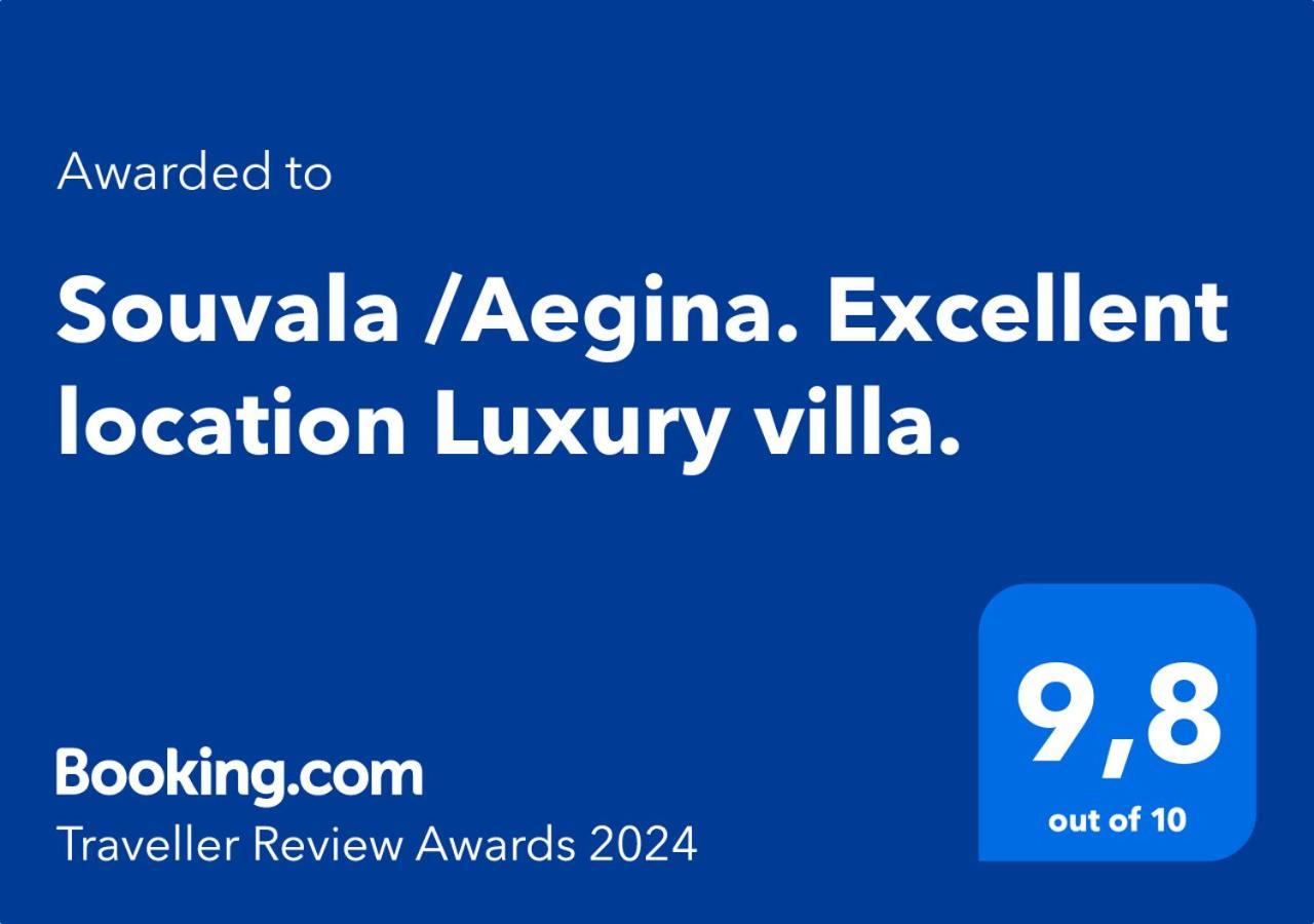 Souvala /Aegina. Excellent Location Luxury Villa. Vathí Buitenkant foto